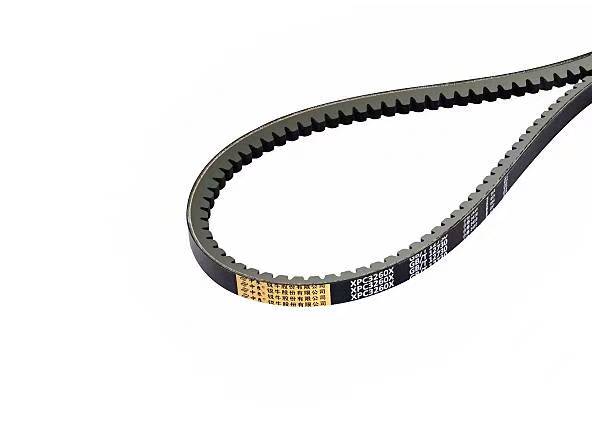 Correia em V dentada com borda bruta